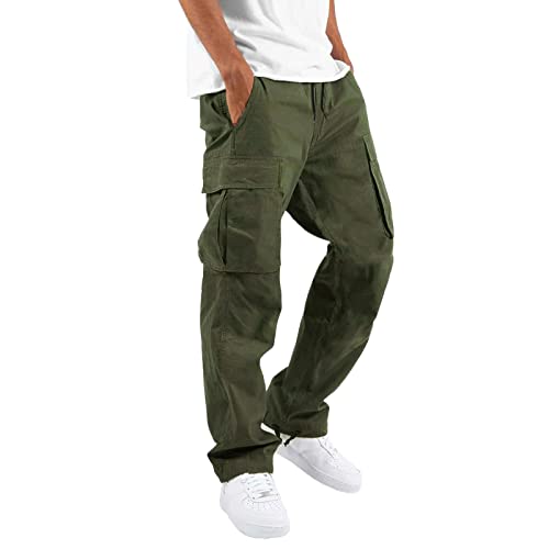 Fxbar Cargo Pant Men's Casual Cargo Pants Workout Joggers Stretch Sweatpants Hiking Tactical with Multi Pockets