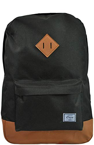 KIT MOCHILA BOLSA CASUAL PRETA UNISSEX CONVOY + CARREGADOR PORTATIL 5000mAh