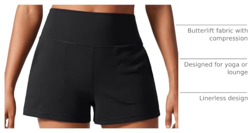 Image of CRZ YOGA Butterlift Linerless Shorts 3 inch | High Waisted, Buttery Soft, Comfy, Yoga, Casual, Pockets, for Women