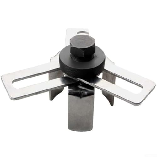 Yuanpgky Llave inglesa de tres garras ajustable para depósito de combustible con diámetro de mandíbula de 75-160 mm para mantenimiento automotriz, hecha de acero para mayor durabilidad y