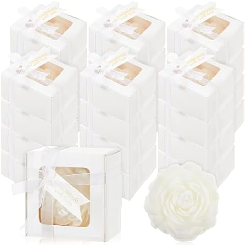 Threlaco 24 Flower Candle Set for Events Cover