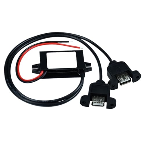 Convertisseur de puissance DC Buck 12V 24V à 5V avec double port USB Type-C femelle pour voiture