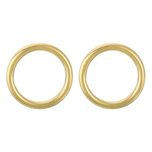 Anneau en O soudé anti-déformation 38 mm lot de 2 boucles en laiton dorées pour réparer vos sacs