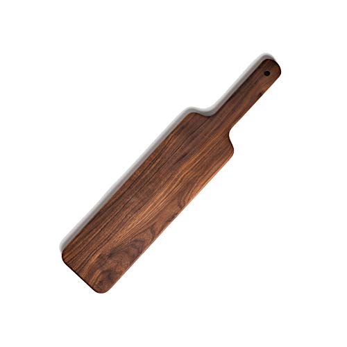 BEFANO Walnut Wood Cutting Board for Kitchen, Wooden Serving tray with Handles, Charcuterie Boards, Bread Meat Fruit Display, Personalized Cheese Board Serving Platters, for gift 20X4.3X0.8Inch