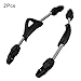 2-Pack Stainless Steel Spring Fin Straps for Scuba Diving – Non-Slip 304 Stainless Steel + EPDM/TPR Adjustable Dive Straps Compatible with Most Fins (Mares,)(blackL)