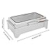 BICKKOMG Stainless Steel Food Warmer, Silver Coloured Flip Top Buffet Food Warmer with Foldable Frame Two Warming Trays Inside, Suitable for Banquets, Catering Industry, Buffet Food Warmer