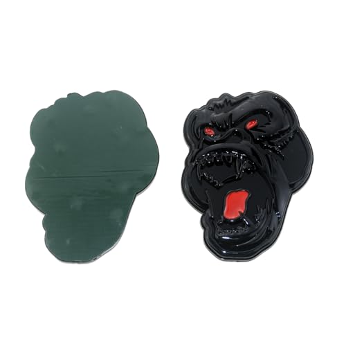Image of 2 Pcs ngry Gorilla Ape Angry Side Rear Emblems 3D Badge Car Truck Motorcycles Decal Sticker (Black Red)