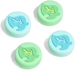 DLseego Green Leaf Thumb Grips Caps Design for Switch/Switch lite/Switch OLED Console, Soft Silicone Joycon Analog Controller Protective Anti-Slip Covers 4PCS Button Joy Con Joystick Caps-Green