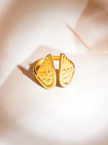 Image of 18K Gold Plated Statement Ring for Women | Stylish Classy Rings | Waterproof and Anti Tarnish Jewellery | Rakhi Gift for Sister | Gifts for Women | 1 Year Warranty*