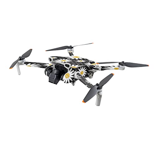 Image of MightySkins Carbon Fiber Skin Compatible with DJI Mini 3 - Daisies | Protective, Durable Textured Carbon Fiber Finish | Easy to Apply | Made in The USA