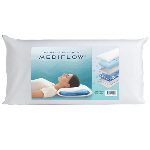 Kühlendes Gel Memory Foam Wasserkissen - Verstellbares Kissen zur Linderung von Nackenschmerzen, Kissen für Seiten-, Rücken- und Bauchschläfer,...