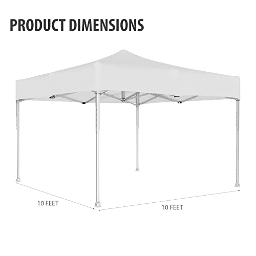 Image of ORILEY Heavy Duty Gazebo Tent 10x10 ft | 22 Kg Strong Frame | Foldable Pop-Up Canopy Tent with 4 Side Open | UV Protection Outdoor Folding Tent for Garden, Terrace, Events & Promotional Use (White)