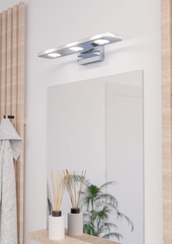 Lámpara de baño en cromo de luz blanca cálida para crear un ambiente de spa 3