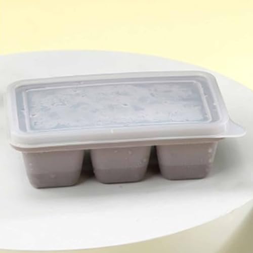 Bandeja de hielo de silicona con tapa reusable miniatura 3