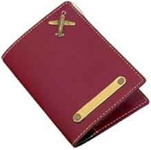 Customised Men's Leather Passport Cover - Personalized Leather Passport Cover for Mens - Customized Gifts for Men - Passport Cover with Name & Charm - Name/Logo Printed on Passport Cover - Wine