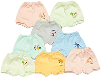 heartbury Baby Boys and Baby Girls 100% Organic Cotton Underwear/Rompers/Briefs/Panty-Multicolor(Pack of 4,6,8)