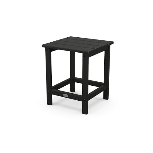 POLYWOOD Long Island Side Table in Black