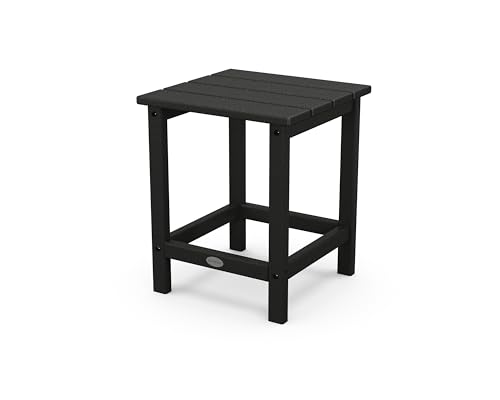 POLYWOOD Long Island 18' Side Table, Black