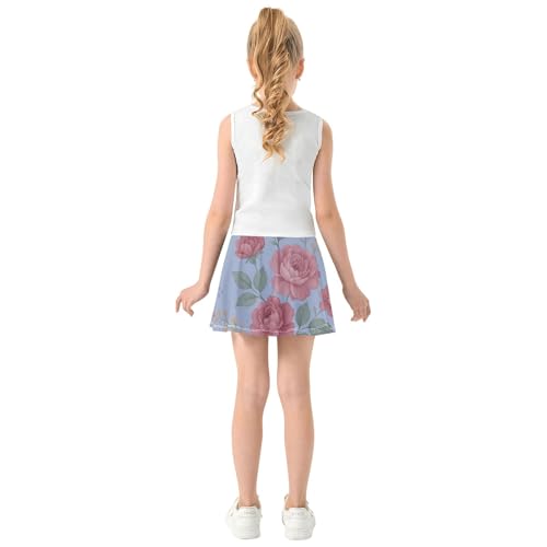Tennis Skirt for Girls with Shorts Flowy Scort Skirt Little Girl Kids Pleated Skort with Pockets4
