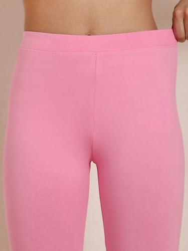 Image of TWIN BIRDS Super Stretchable Cotton Elasthane Fabric Ankle Length Leggings for Women
