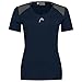 HEAD Club 22 Tech T-Shirt pour Femme Chemisiers, Bleu