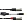 CORDIAL Y-kabel stereo/2 XLR-stekker mini-jack-jumper lang 1,5 m
