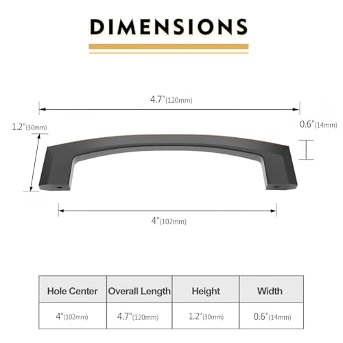 Image of 10 Pack Oil Rubbed Bronze Cabinet Pulls 4 Inch Cabinet Handles Kitchen Cabinet Hardware Kitchen Handles for Cabinets Bronze Dresser Pulls Kitchen Cabinet Pulls