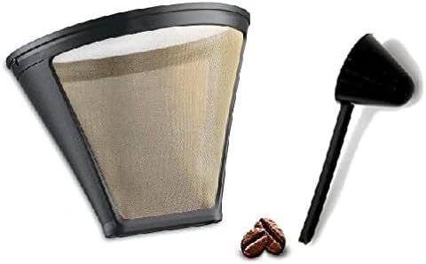 Modern Impressions Filtro de café permanente No. 4 de repuesto, filtro dorado para Cuisinart de 4 tazas con cuchara de café grande