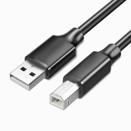 Cabo de impressora 1,8 m - Conector fêmea de alta velocidade blindado duplo cabos USB 2.0