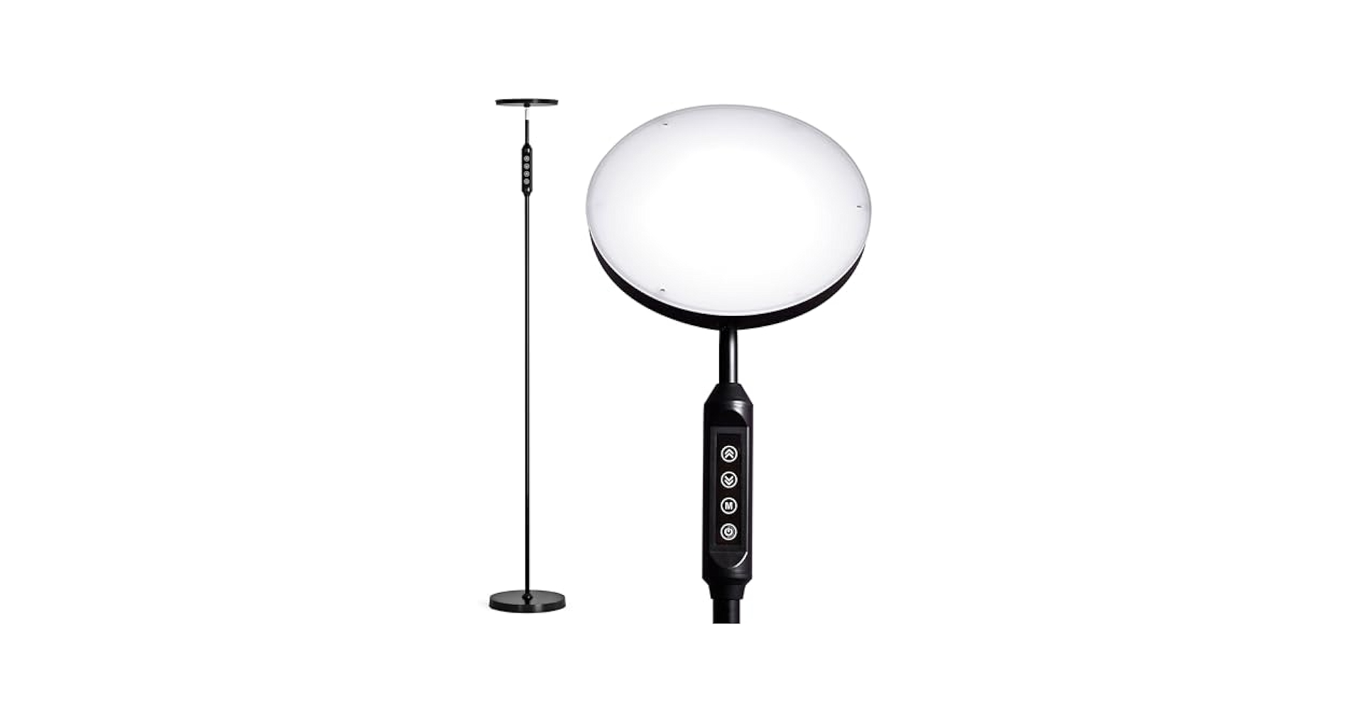 Silver Drive/Stand Up/DARKNESS×BRIGHTNES LED Daylight Floor Lamp - Free Standing Lamps for Living