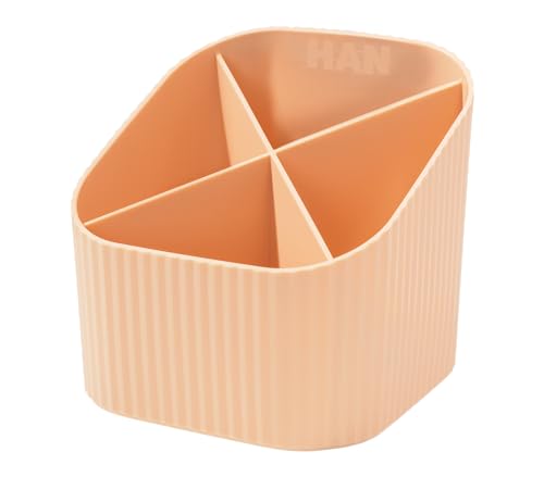 HAN Re-X-LOOP 17238-881 - Forza da scrivania riciclata al 100%, design moderno e giovane, per tutti gli utensili da scrivania, colore: Arancione pastello