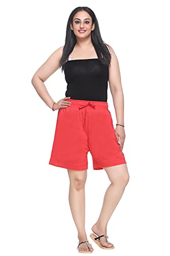 Image of CUPID Plain Comfortable Plus Size Barmunda /Shorts for Sports, Yoga, Daily Use Gym, Night Wear, Casual Wear for Girls