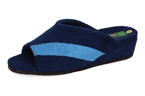 VANITY 572 Chinelas Rizo Marino Mujer Zapatillas CASA Marino 37