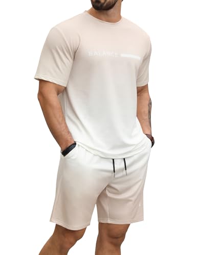 LecGee Men's Graphic 2 Piece Outfits Tropical Short Sleeve T Shirt Tee Hawaiian Shirts Casual Short Sets Tracksuit2