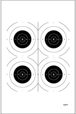 US Army 4 B-8C Bull's-Eye Target Designed for All Four B-8C Targets to fit Perfectly on Military E Target/Bobber Black Size: 23" x 35"