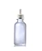 PREMIUM VIALS CREATIVE PACKAGING SOLUTIONS 1 oz Frosted Glass Boston Round Bottle w/White Child Resistant Dropper-pack of 12