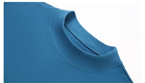 Men's Spring Autumn Solid Color Half High Collar Warm Long Sleeve Casual Sweater Tops2