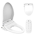 wOod-it Electric Bidet Seat for Elongated Toilets with Wireless Remote and Side Panel, Multiple Spray Modes, Adjustable Heated Seat, Warm Water and Air Dryer, Auto LED Nightlight, Easy Installation