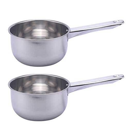 Yardwe 2pcs Stainless Steel Ladles Water Soup Ladles Scoops with Long Handle Baby Bath Rinse Cup Bathing Kitchen Ladles Bathroom Hair Washing Water Scoops Silver 16cm