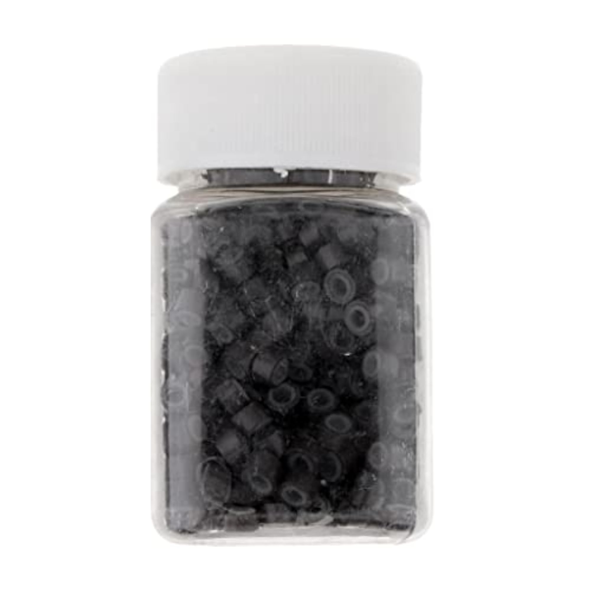 Silicone Micro Rings Links Crimp Beads for Hair Extensions Tools, Deep Brown