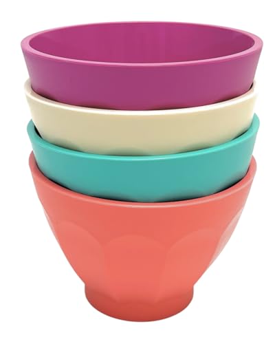 Mintra Home Unbreakable Bowls 4pk (Small - 250ml, Set 2 Purple, Cream, Teal, Salmon)