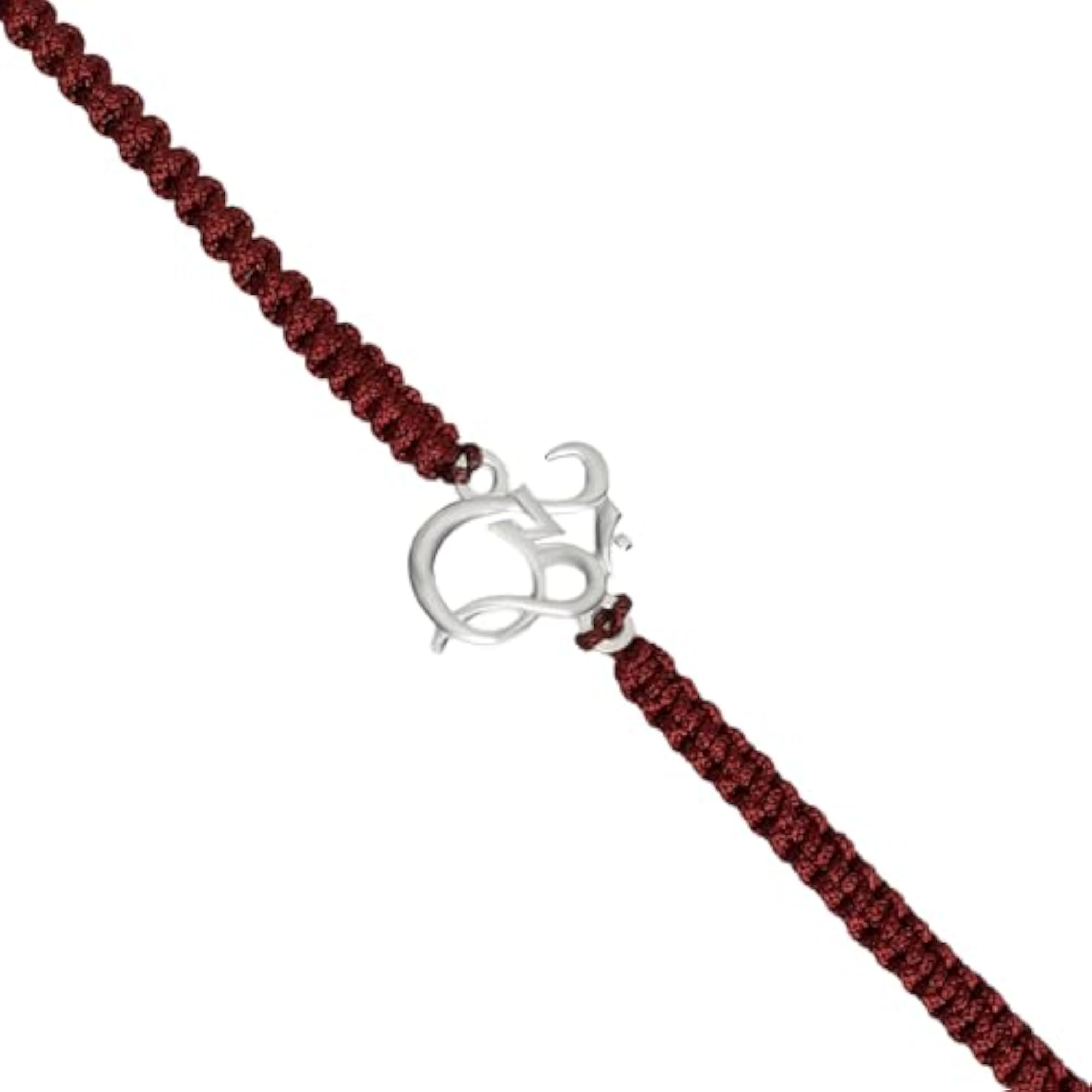 925 Sterling Silver Om Ganesh Rakhi for Brother, Spiritual Gift