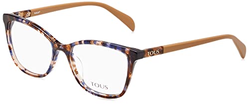 TOUS VTOB36 Gafas, Shiny Blue Pattern Brown, 52 para Mujer