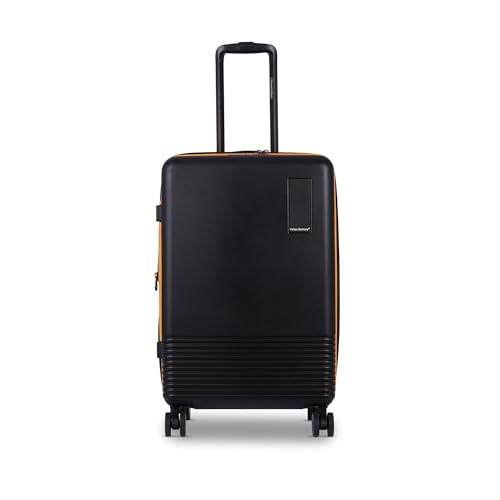 Image of VENTEX Hard Luggage Trolley Bag (Black-Yellow, Cabin Luggage /Carry-On Luggage 20-Inch)