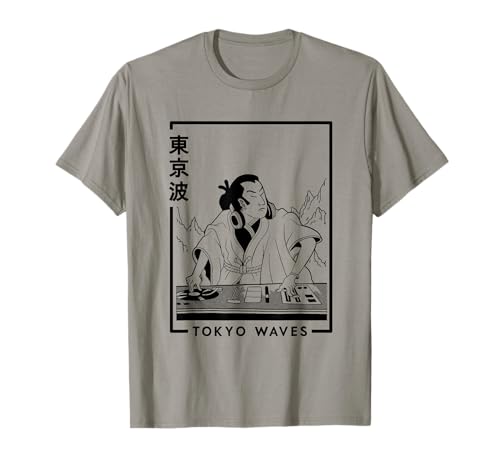 Samurai DJ Futurismo Japonés Minimalista Japón Arte Camiseta