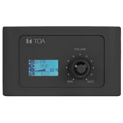 TOA Electronics M-802RCB-AM Remote Audio Control Panel with Audio Out, Black; Volume/routing Control Knob; Designed for Exclusive use with the M-8080D Digital Matrix Mixer