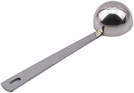 cs Cooking Spoons Metal Coffee Scoop， Thicken Stainless Steel Smooth Tablespoon Measuring Spoon Coffee Scoop Tablespoon Long Handled Spoon