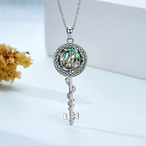 Sigil of Lilith Necklace for Women 925 Sterling Silver Lilith Pendant Necklace Pagan Mythology Amulet Jewelry Gift for Women2