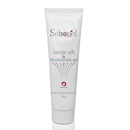 Gel de ácido salicílico Sebogel para espinillas tratamiento piel grasa con nicotinamida