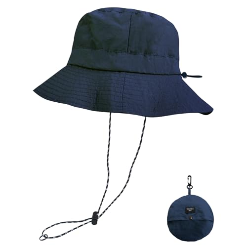 Image of NPQQUAN Sun Bucket Hats for Woman Men Lightweight Sun Hat Packable Foldable Waterproof Beach Hiking Hat